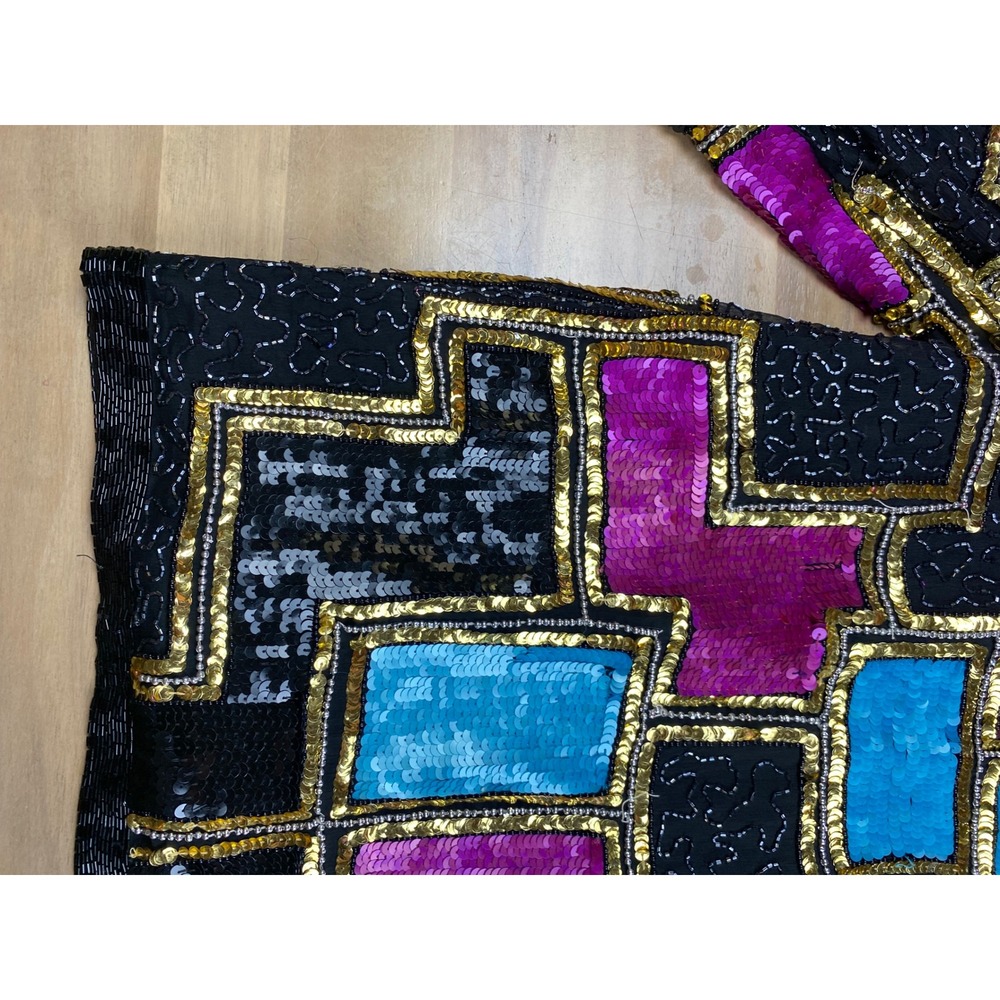 Carina Sequin Beaded Jacket Party Cocktail Evening Coat Small - Picture 10 of 15